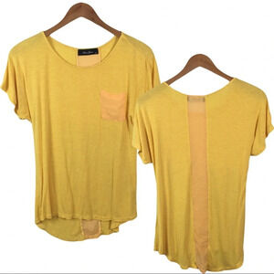 WS67 Anna Grace Slouch Pocket curved Hem Shirt M